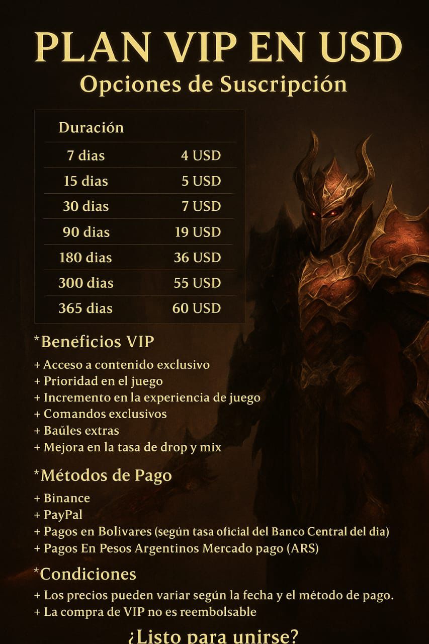 Precios VIP USD